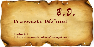 Brunovszki Dániel névjegykártya